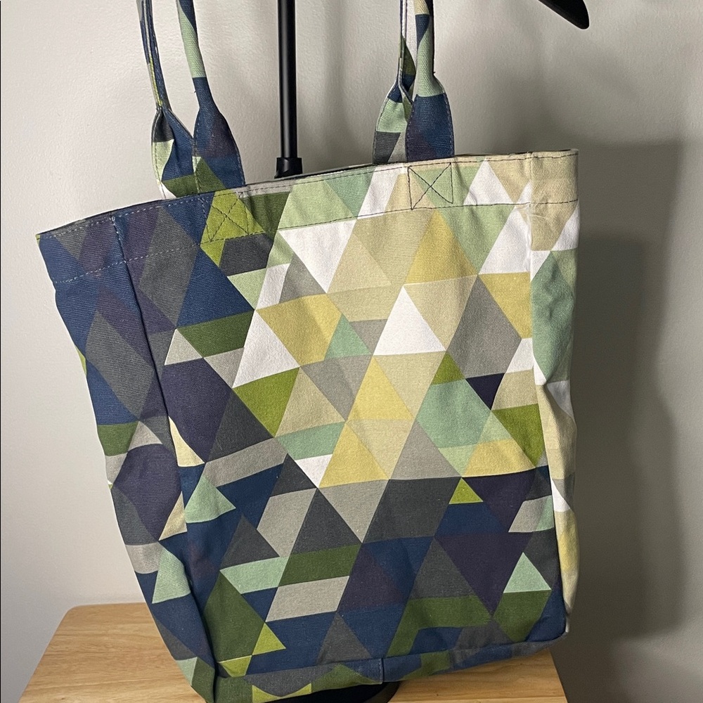Geometric Patterned Tote Bag - Multicolor